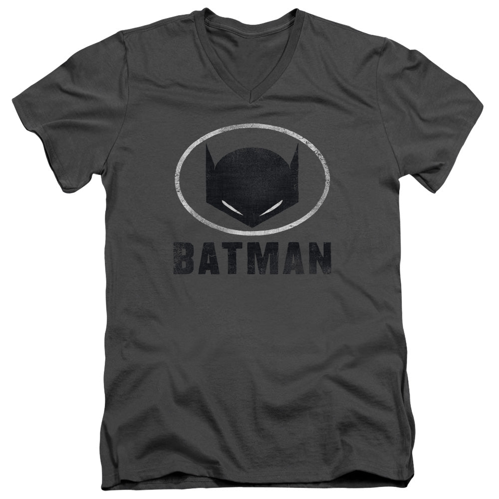 Batman - Mask In Oval Adult Slim Fit V Neck Cotton product image 1