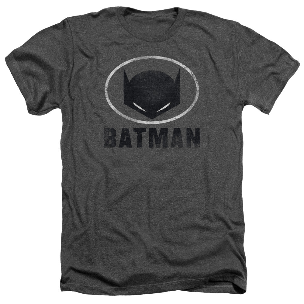 Batman - Mask In Oval Adult Regular Fit Heather Short Sleeve product image 1