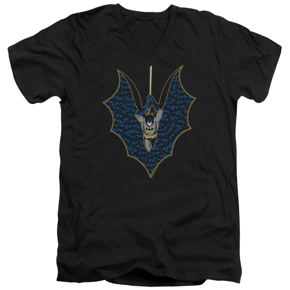 Batman - Bat Fill Adult Slim Fit V Neck Cotton product image 1