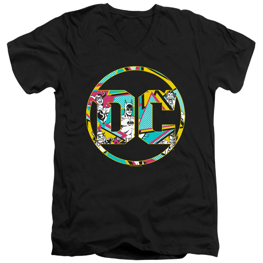 Batman - 80S Bat Logo Adult Slim Fit V Neck Cotton product image 1
