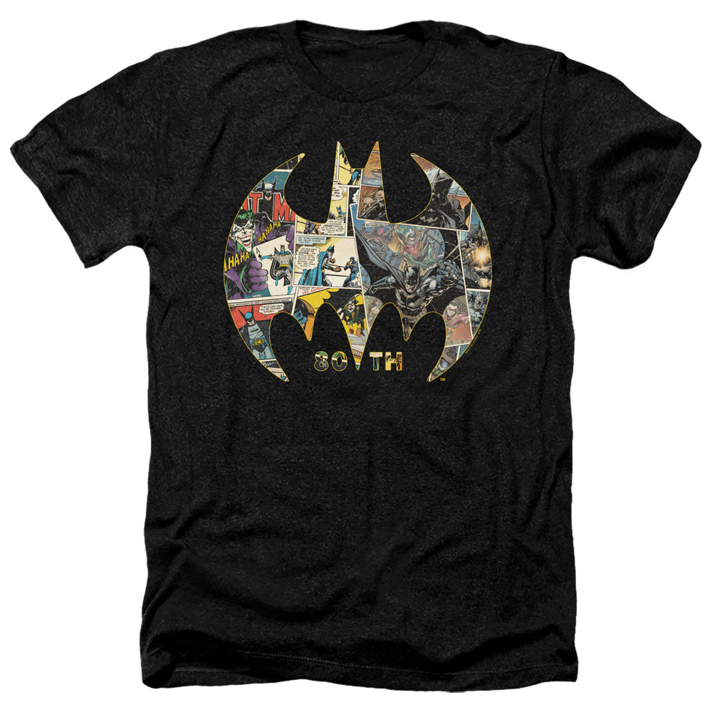 Batman - 80Th Shield Adult Regular Fit Heather Short Sleeve product image 1