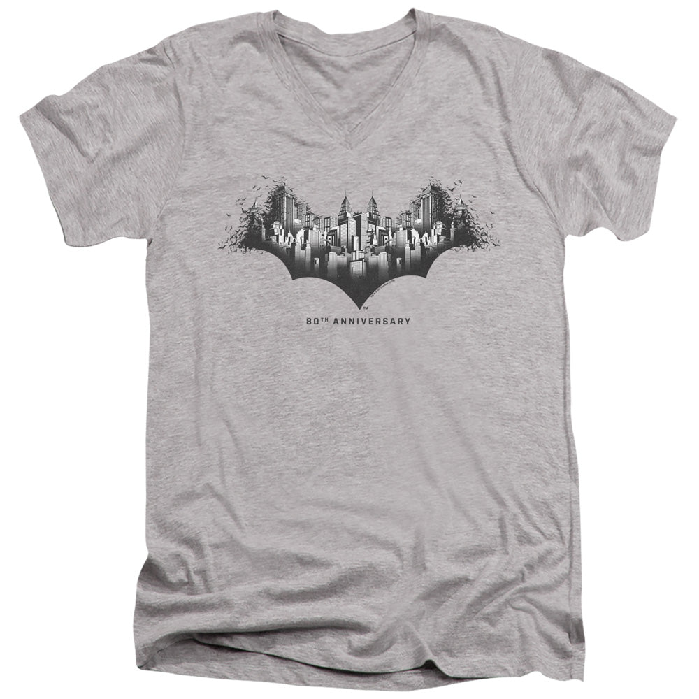 Batman - Gotham Shield Adult Slim Fit V Neck Cotton product image 1