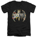 Batman - Collage Shield Adult Slim Fit V Neck Cotton product image 1