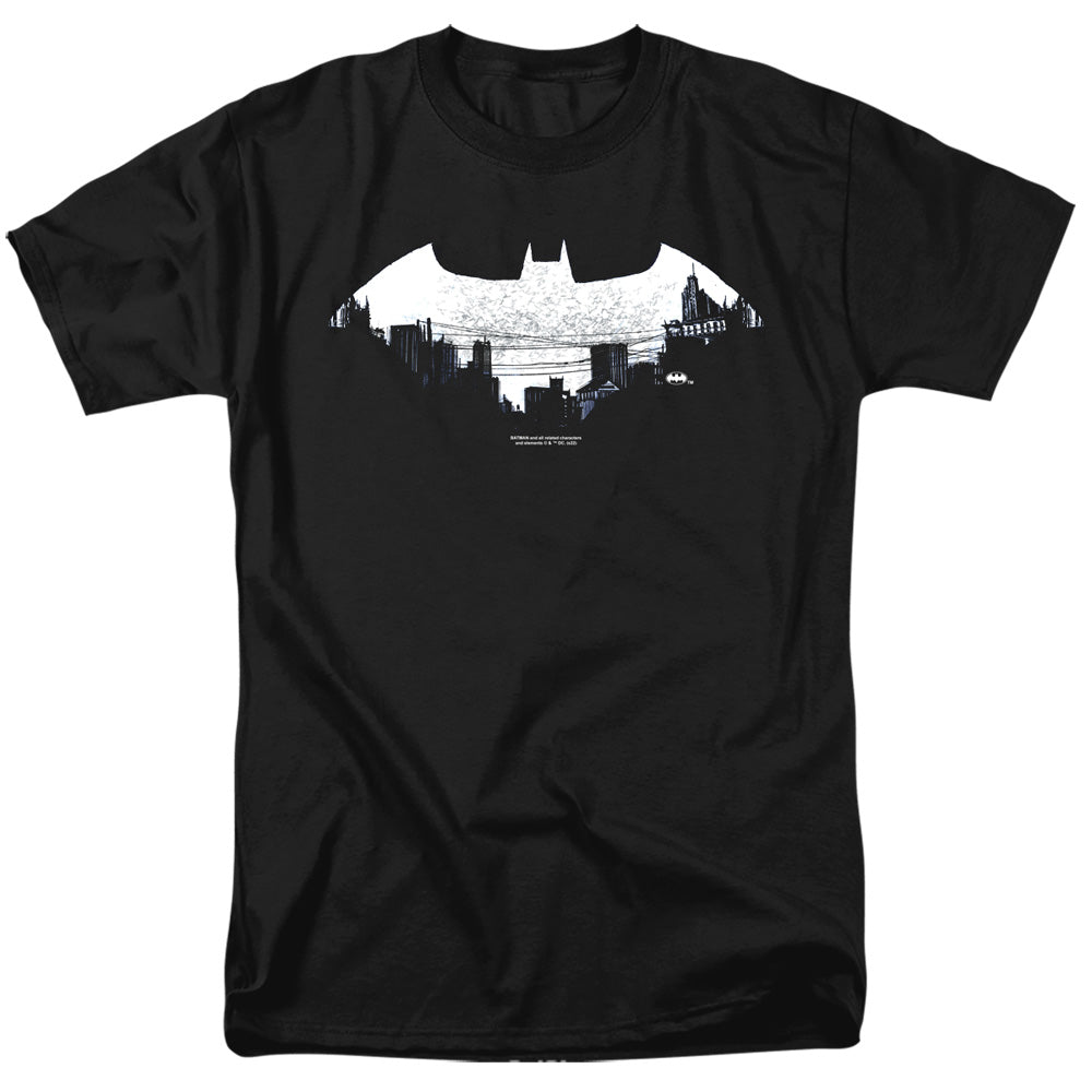 Batman - Bat Logo Cityscape Adult Regular Fit Short Sleeve product image 1