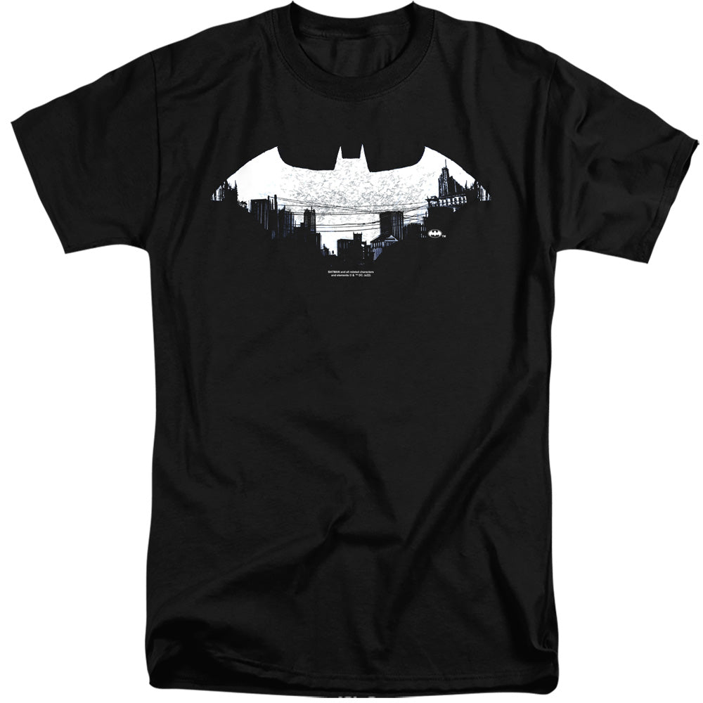 Batman - Bat Logo Cityscape Adult Tall Fit Short Sleeve product image 1