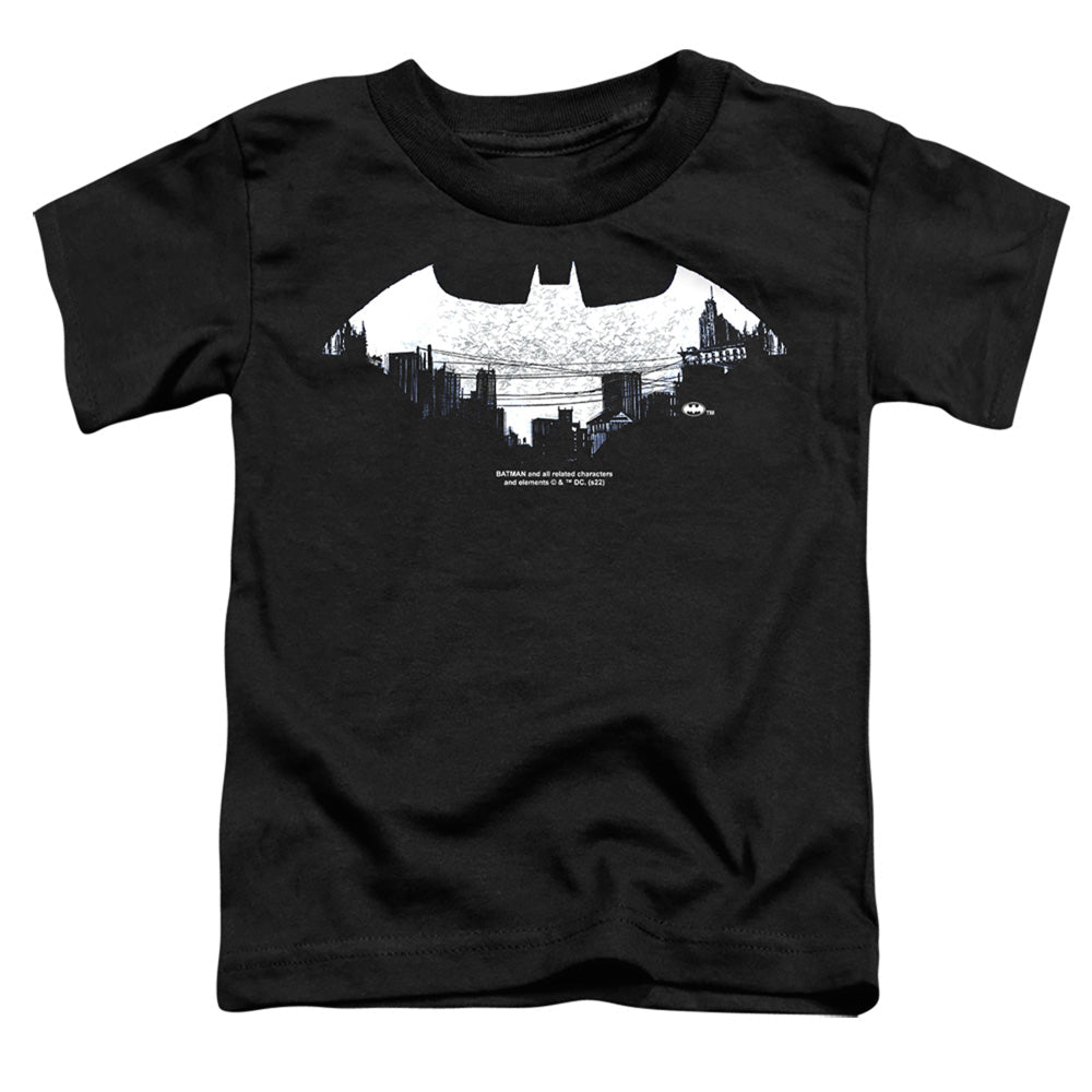 Batman - Bat Logo Cityscape Toddler Short Sleeve product image 1