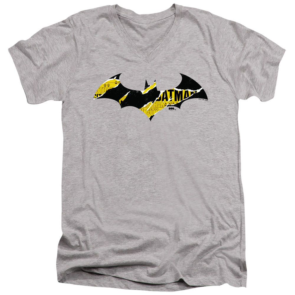 Batman - Torn Gotham Logo Adult Slim Fit V Neck Cotton product image 1