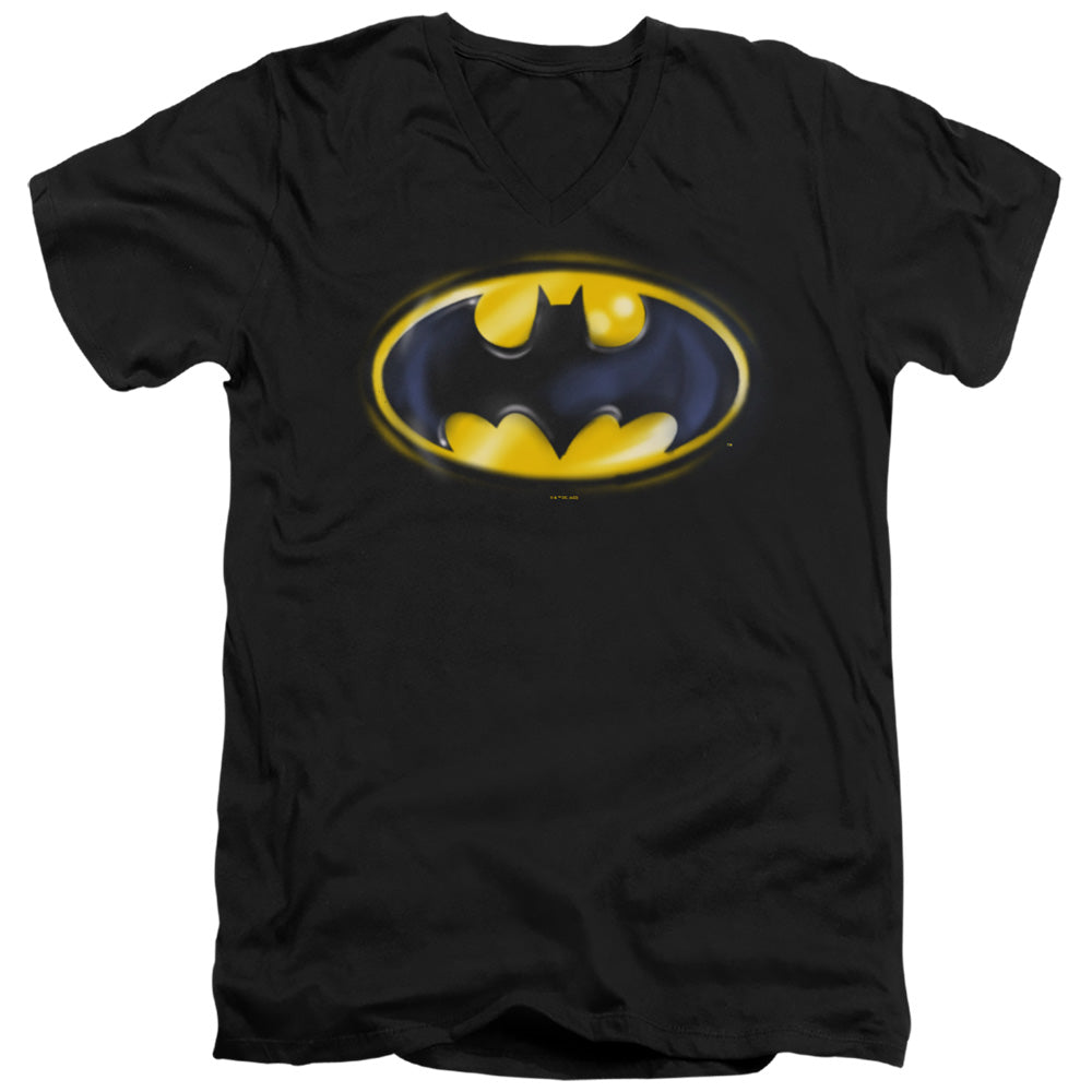 Batman - Airbrush Logo Adult Slim Fit V Neck Cotton product image 1