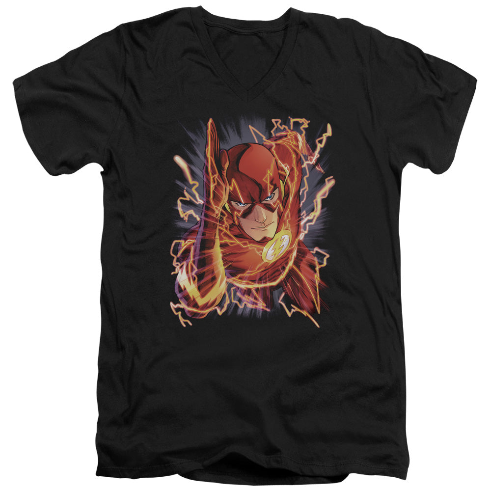 JLA - Flash #1 Adult Slim Fit V Neck Cotton product image 1
