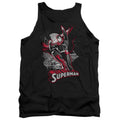 JLA - Superman Red & Gray Adult Tank Top