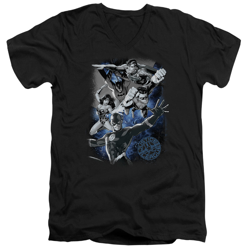 JLA - Galactic Attack Nebula Adult Slim Fit V Neck Cotton product image 1