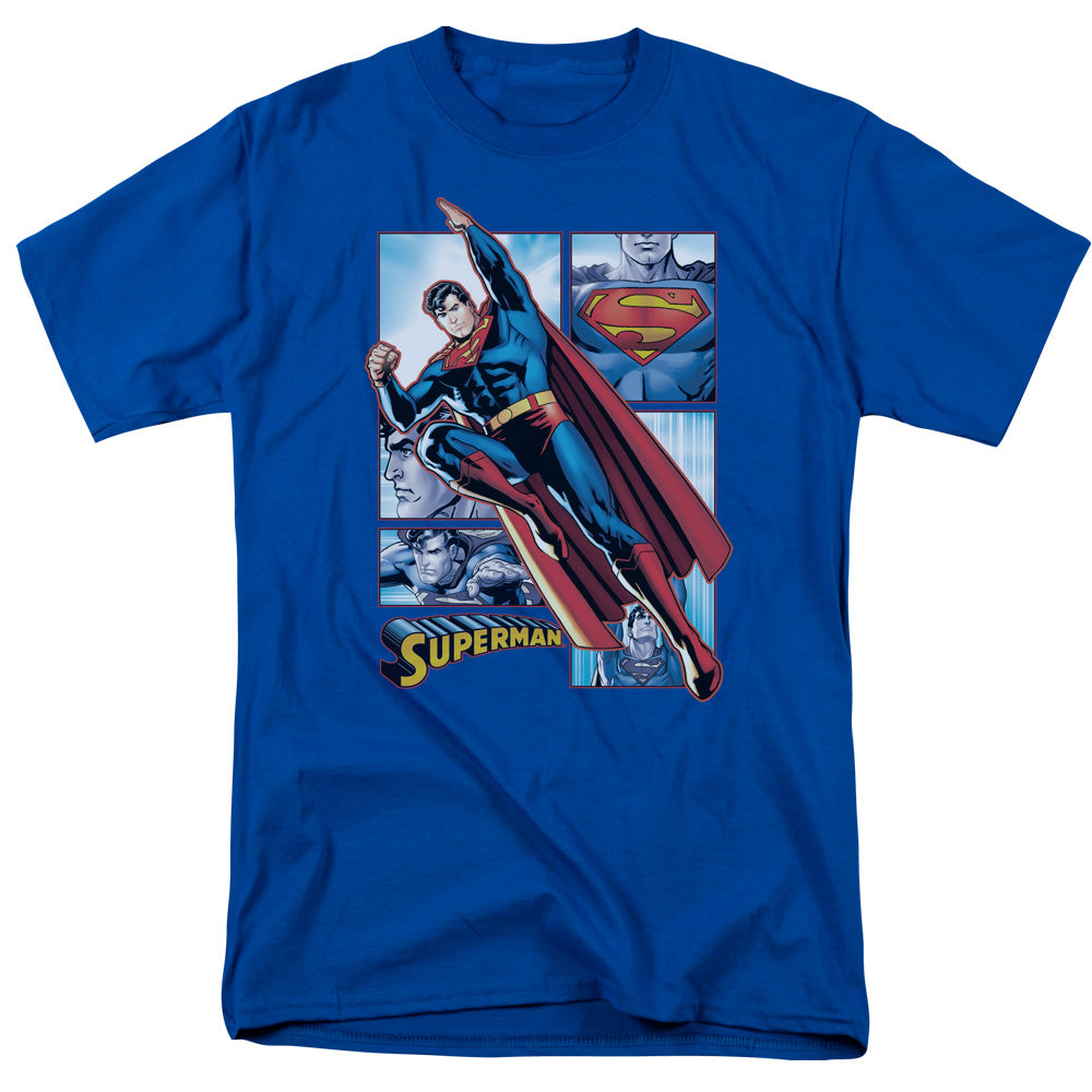 JLA - Superman Panels Adult Regular Fit Short Sleeve product image 1