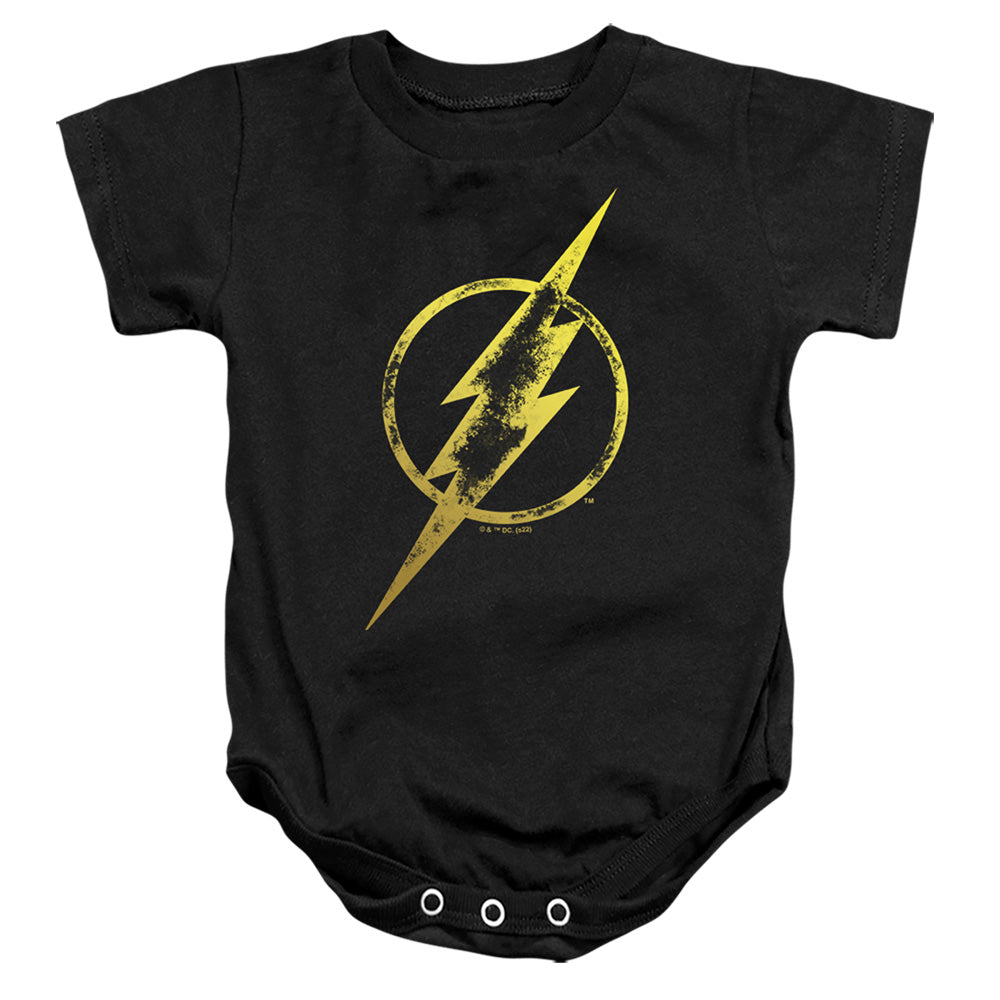 Justice League - Flash Eroded Bolt Infant Snapsuit