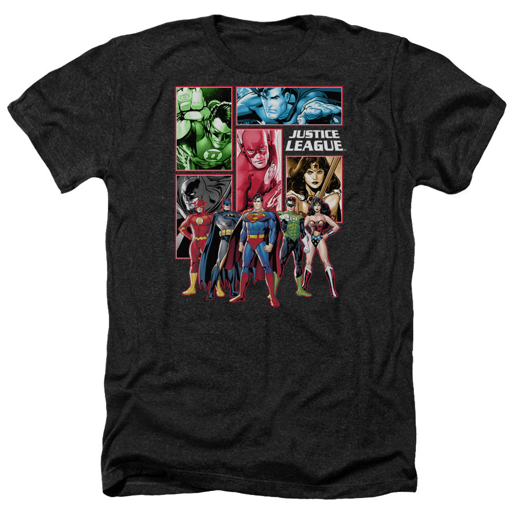 JLA - Justice League Panels Adult Regular Fit Heather Short product image 1