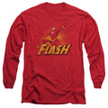 JLA - Flash Rough Distress Adult Long Sleeve product image 1