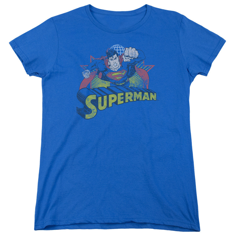 JLA - Superman Rough Distress Women's Short Sleeve product image 1