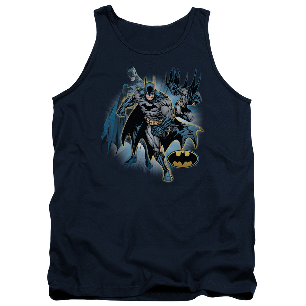 JLA - Batman Collage Adult Tank Top