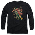 JLA - Flash Symbol Knockout Adult Long Sleeve product image 1