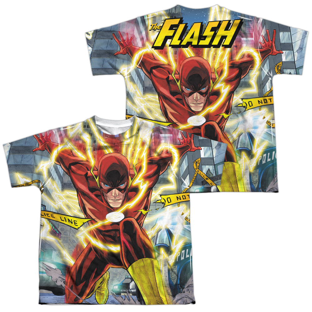 JLA - Police Line (Front - Back Print) Youth Short Sleeve product image 1