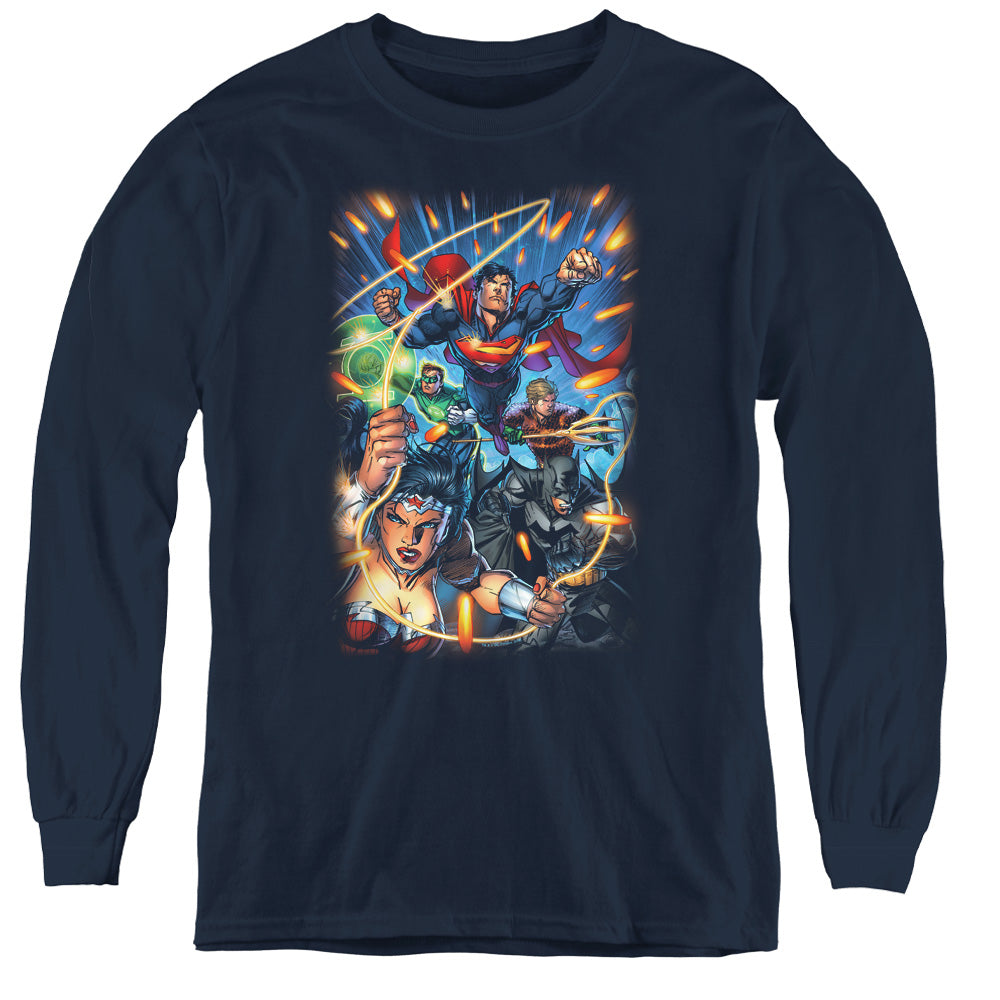 JLA - Under Attack L - S Youth product image 1