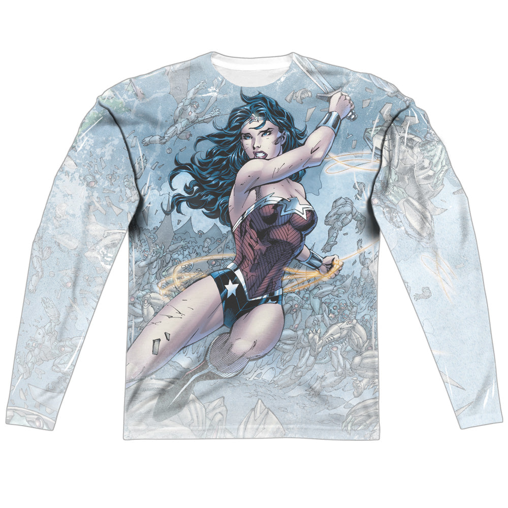 JLA - Wonder Warrior L - S Adult Poly Crew product image 1