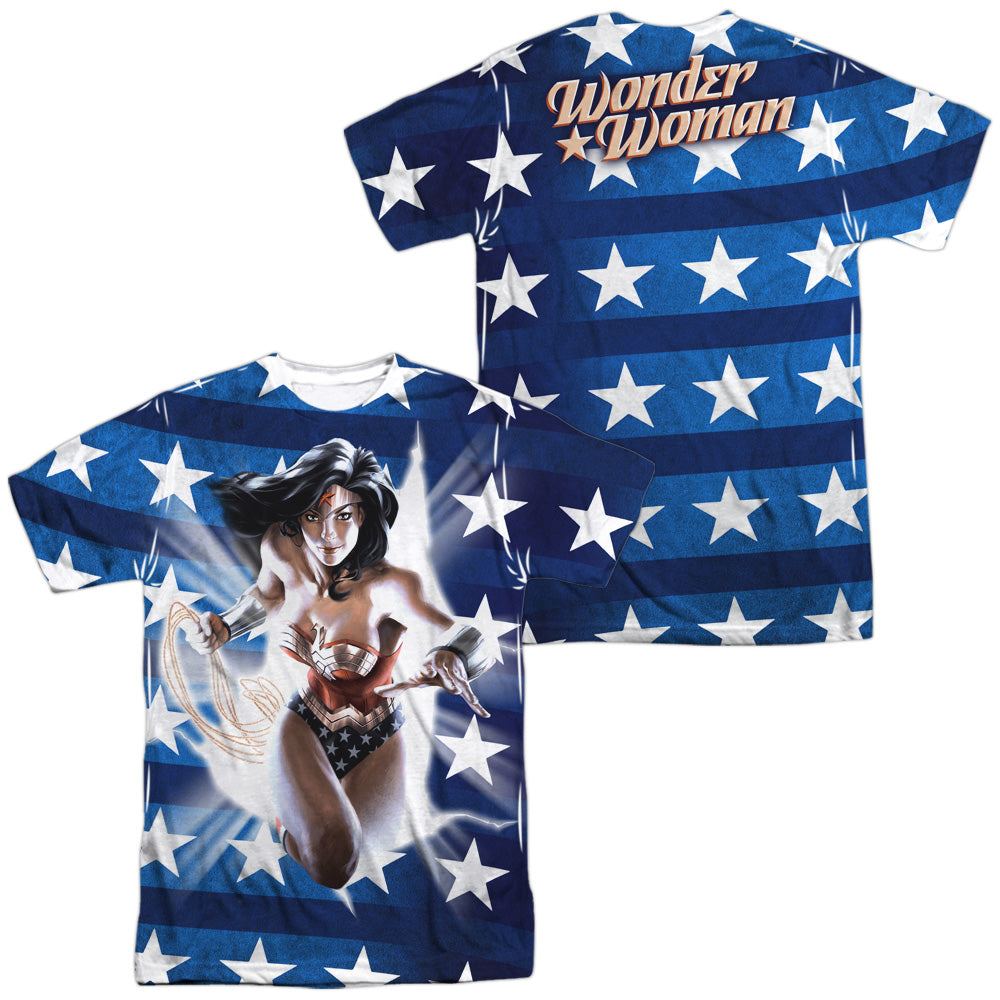 JLA - Ripped Flag (Front - Back Print) Adult Regular Fit product image 1