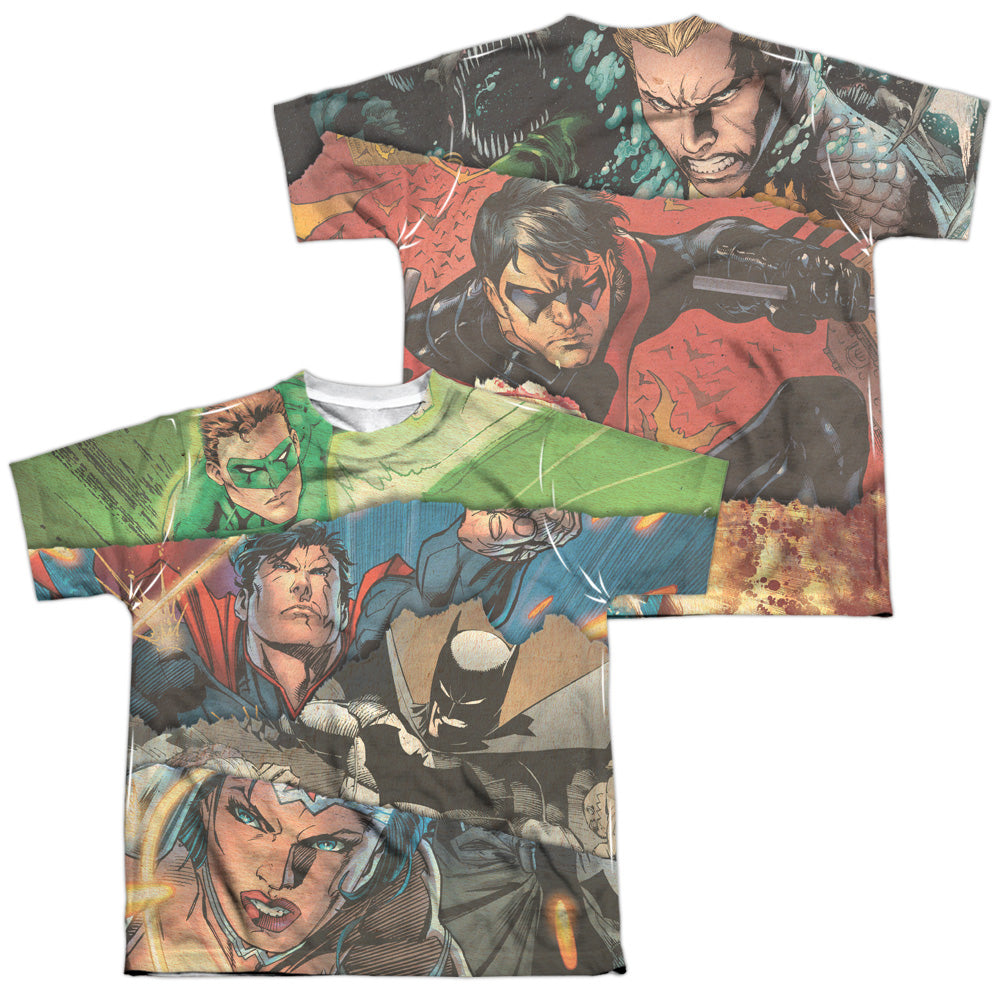 JLA - Torn (Front - Back Print) Youth Short Sleeve 100% Poly product image 1
