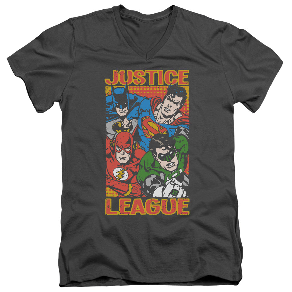 JLA - Hero Mashup Adult Slim Fit V Neck Cotton product image 1