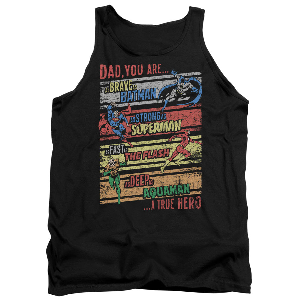 JLA - A True Hero Adult Tank Top