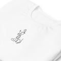 Embroidered Duck Dog Shirt, Minimalist Line Art Tee