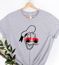 Donald Duck with Disney Castle in Eyes T-Shirt, Magical Disney Design,Perfect for Disney Fans,Unique Donald Shirt with Iconic Castle Artwork
