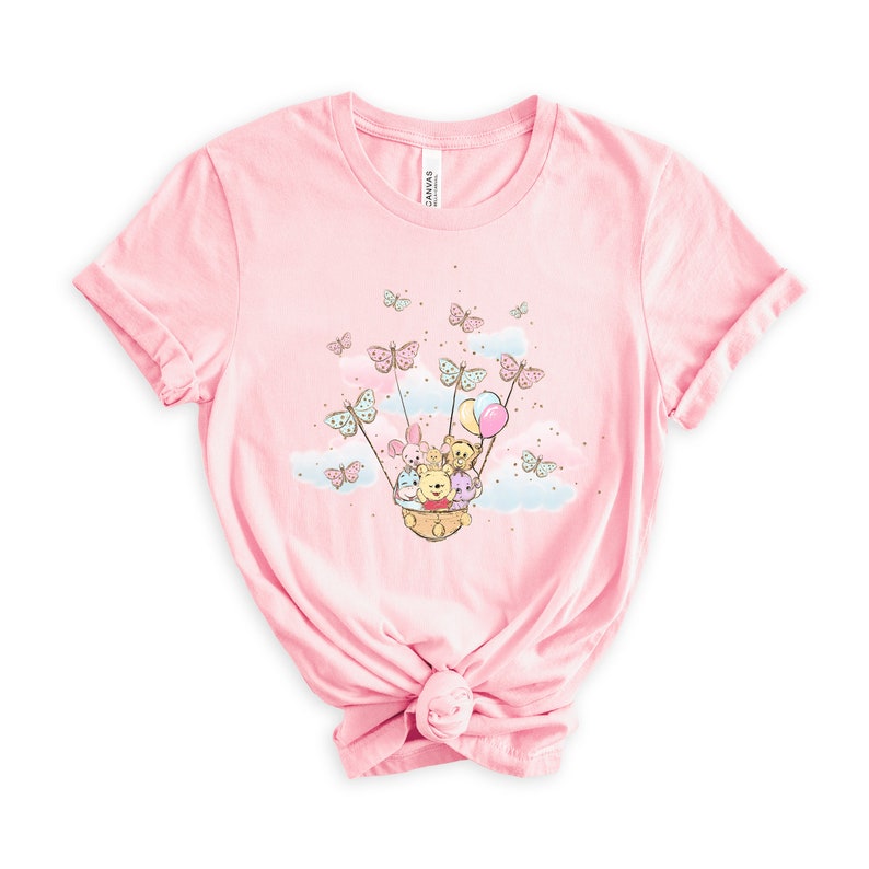 Winnie The Pooh and Friends Shirt | Winnie the Pooh Baby Shower Shirt | Cute Pooh Piglet Tigger Eeyore Shirt | Pooh and Flowers Shirt