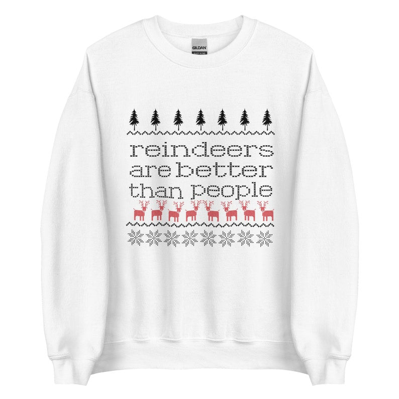 Disney Frozen Sweatshirt- Reindeer are Better than People - Sven and Kristoff  Disney Christmas Sweatshirt