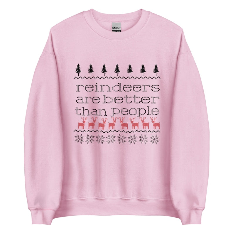 Disney Frozen Sweatshirt- Reindeer are Better than People - Sven and Kristoff  Disney Christmas Sweatshirt