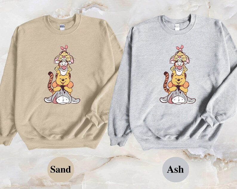 Vintage Winnie The Pooh Sweatshirt, Disney Piglet Tigger Eeyore Crewneck Sweatshirt,  Pooh Friends Sweatshirt, Disney Family Trip Shirt