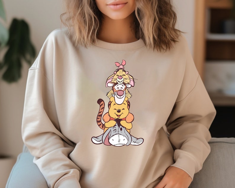 Vintage Winnie The Pooh Sweatshirt, Disney Piglet Tigger Eeyore Crewneck Sweatshirt,  Pooh Friends Sweatshirt, Disney Family Trip Shirt