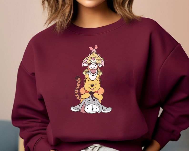Vintage Winnie The Pooh Sweatshirt, Disney Piglet Tigger Eeyore Crewneck Sweatshirt,  Pooh Friends Sweatshirt, Disney Family Trip Shirt