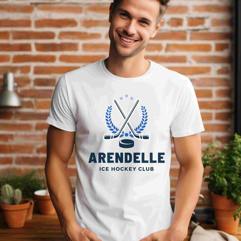 Men's Frozen Shirt | Arendelle Ice Hockey Shirt | Family Matching Frozen Shirts | Dad Disney Frozen Shirt | Couples Frozen Shirts