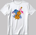 Disney Winnie the Pooh, Short Sleeve White-Black Men's / Women's T Shirt L945