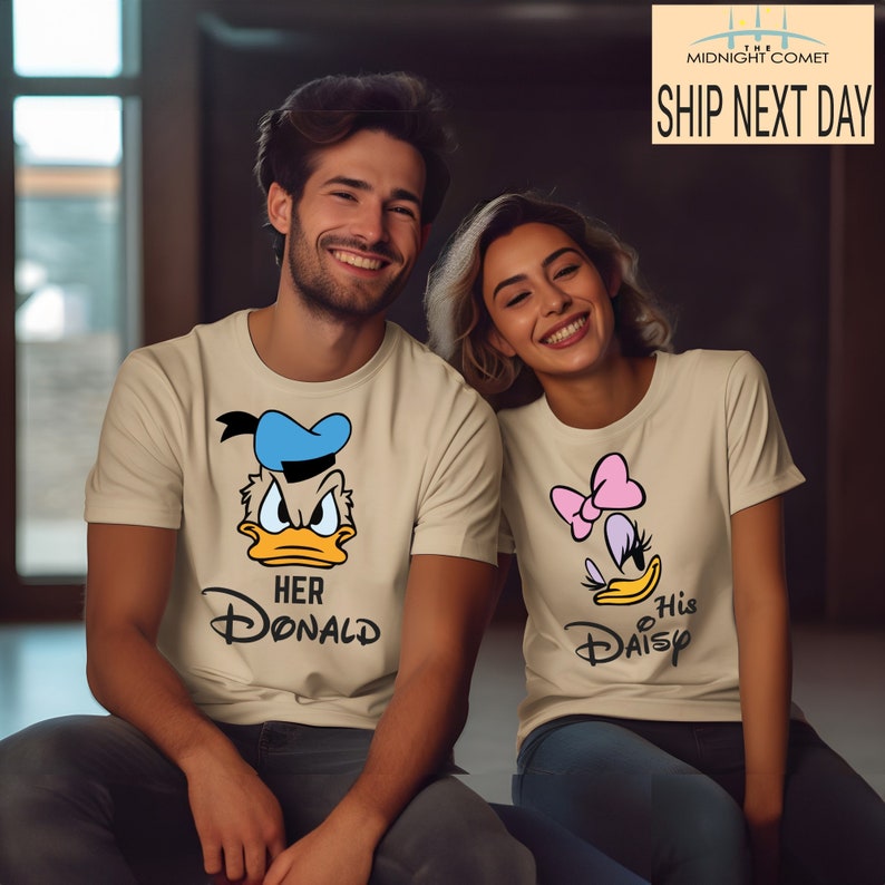 Donald and Daisy duck shirts, Daisy T shirt, Donald Duck t shirt, Matching Daisy Donald Shirts, Family Daisy Donald T shirts, Disney couple
