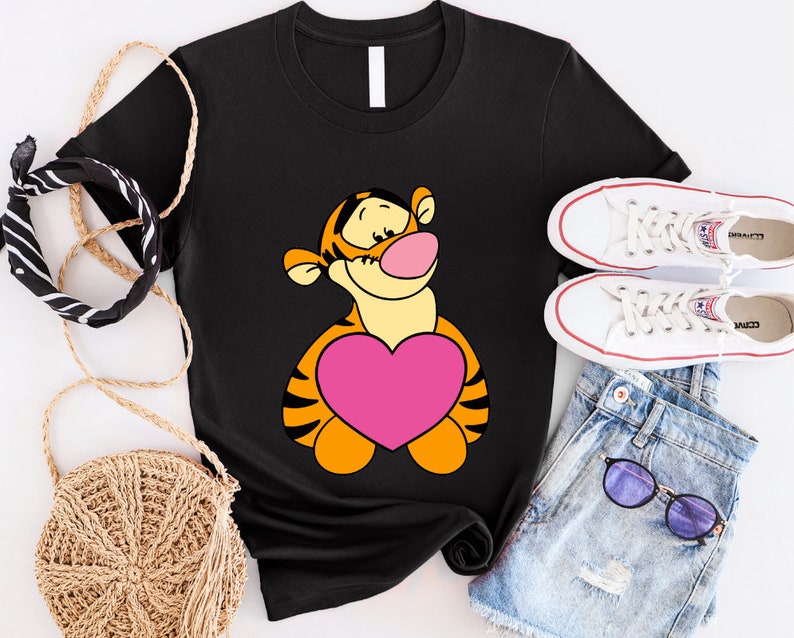 Winnie The Pooh Heart Valentine Shirt, Disney Winnie The Pooh Tigger Sweatshirt, Disneyland Trip Gift, Winnie The Pooh Valentine Shirt