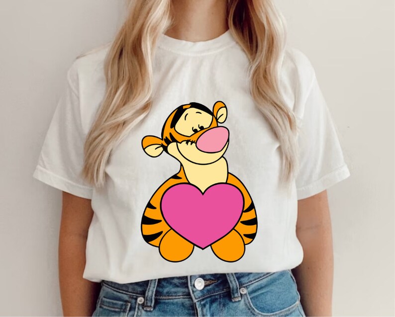 Winnie The Pooh Heart Valentine Shirt, Disney Winnie The Pooh Tigger Sweatshirt, Disneyland Trip Gift, Winnie The Pooh Valentine Shirt