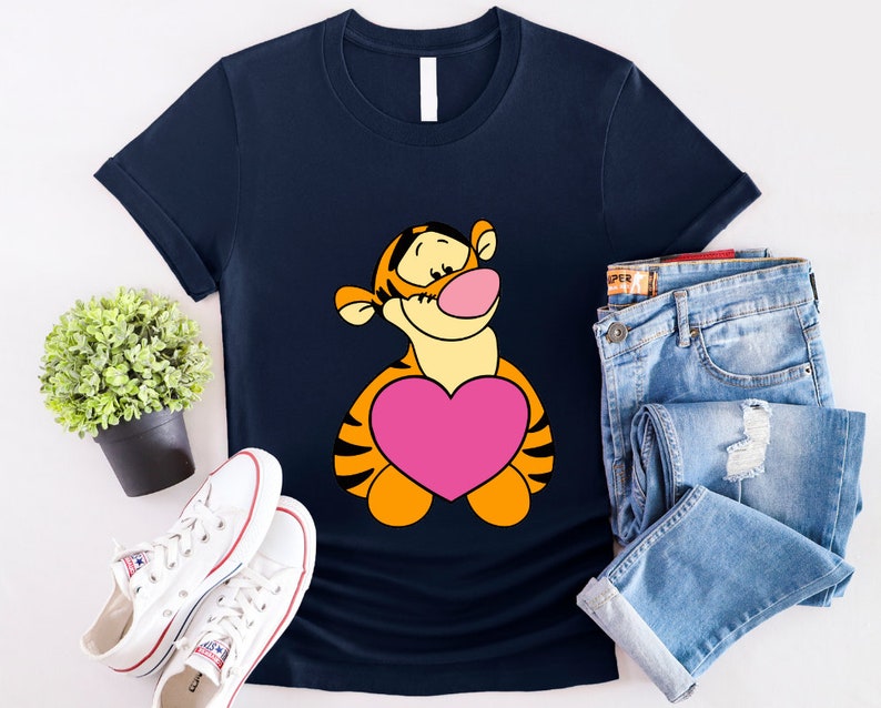 Winnie The Pooh Heart Valentine Shirt, Disney Winnie The Pooh Tigger Sweatshirt, Disneyland Trip Gift, Winnie The Pooh Valentine Shirt