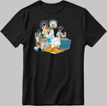 Cosplay Scientist Donald Duck  Short Sleeve White-Black Men's / Women's T Shirt N536