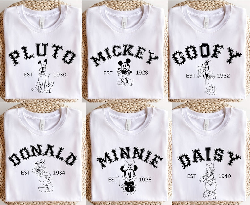 Retro Disney Comfort Colors Shirt, Mickey and Friends Vacation Tee