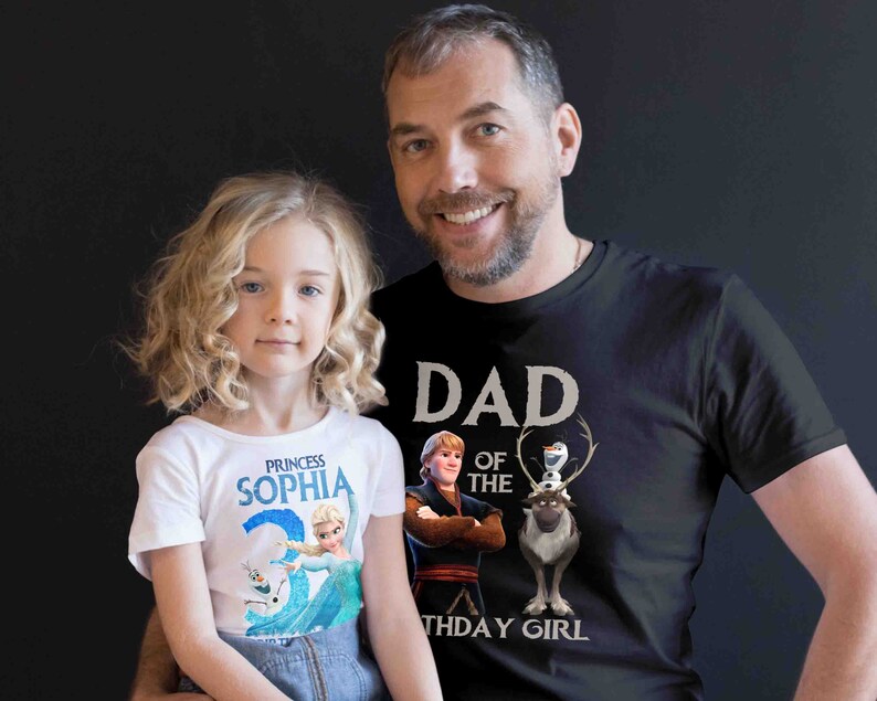 Frozen Birthday T Shirt 100% Cotton, Princess Birthday Tee, Magic Kingdom Shirt, DTF Quality, Matching Family T Shirt, Birthday Girl T Shirt