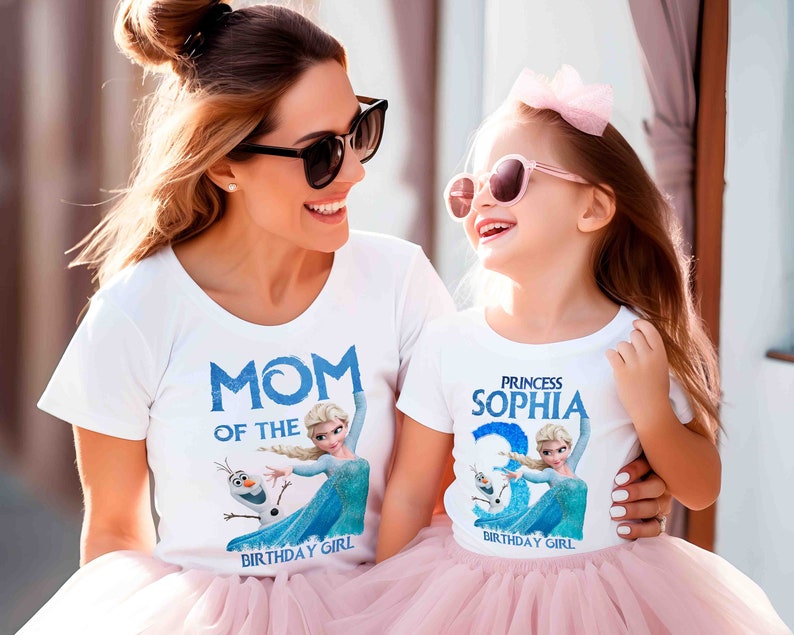 Frozen Birthday T Shirt 100% Cotton, Princess Birthday Tee, Magic Kingdom Shirt, DTF Quality, Matching Family T Shirt, Birthday Girl T Shirt