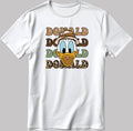 Donald Duck Short Sleeve White-Black Men's / Women's T Shirt J006