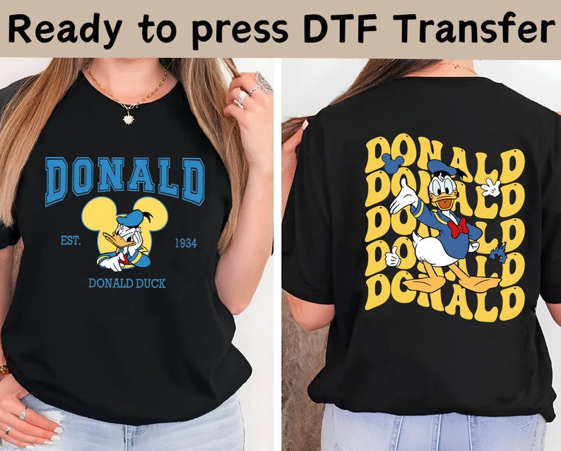Disney Donald Duck Est 1934 Two-Sided DTF Transfer, Mickey product image 1