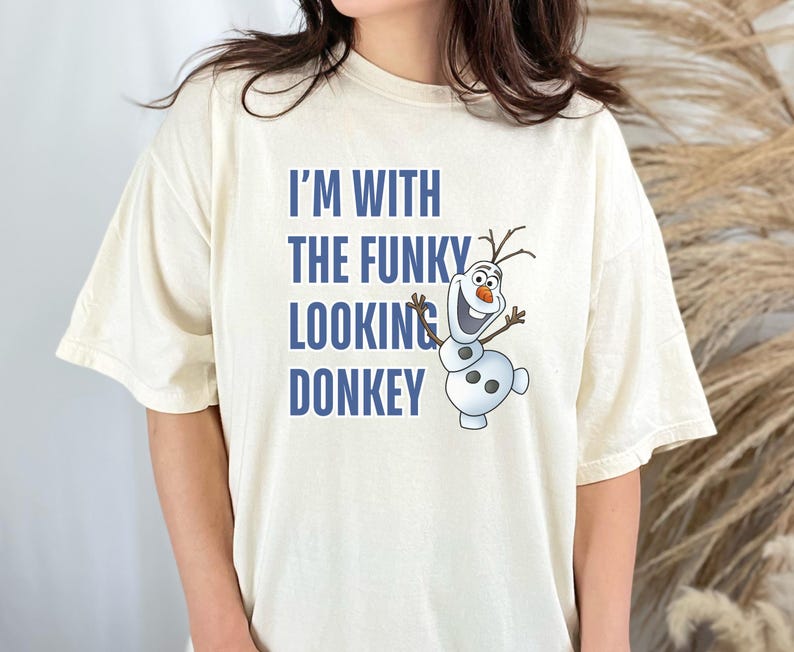 I'm with the Funky Looking Donkey Frozen Family Matching Shirts